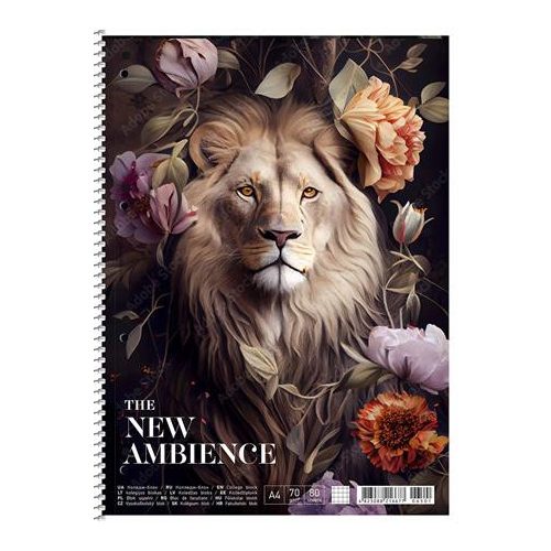 Spirálfüzet, A4+, vonalas, 80 lap, SHKOLYARYK "The New Ambience", vegyes