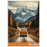 Spirálfüzet, A4+, kockás, 80 lap, SHKOLYARYK "Spirit of Freedom", vegyes