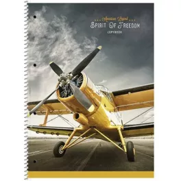   Spirálfüzet, A4+, vonalas, 80 lap, SHKOLYARYK "Spirit of Freedom", vegyes