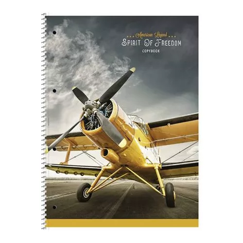 Spirálfüzet, A4+, vonalas, 80 lap, SHKOLYARYK "Spirit of Freedom", vegyes