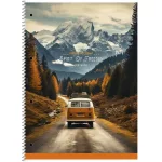 Spirálfüzet, A4+, vonalas, 80 lap, SHKOLYARYK "Spirit of Freedom", vegyes