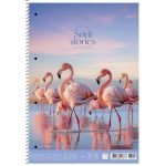 Spirálfüzet, A4, kockás, 80 lap, SHKOLYARYK "Soul stories", vegyes