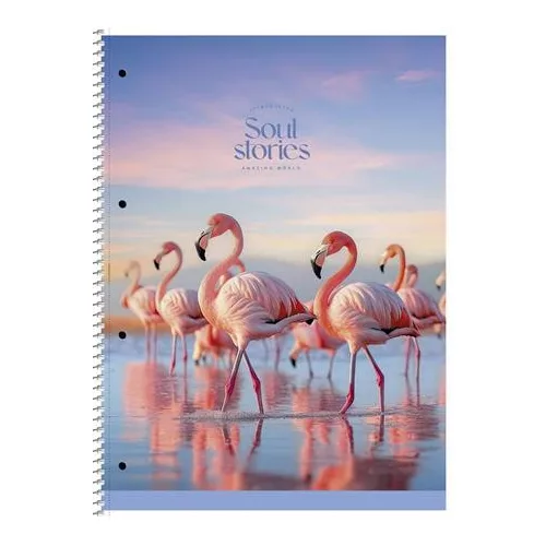 Spirálfüzet, A4+, vonalas, 80 lap, SHKOLYARYK "Soul Stories", vegyes