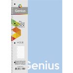 Spirálfüzet, A4, vonalas, 80 lap, PP borító, SHKOLYARYK "Genius Pastel", vegyes