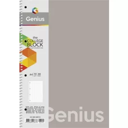   Spirálfüzet, A4, kockás, 80 lap, PP bortító, SHKOLYARYK "Genius", vegyes