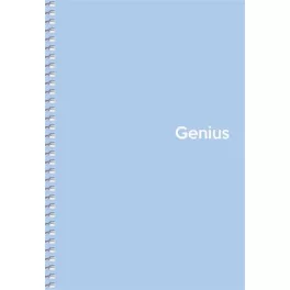   Spirálfüzet, A5, kockás, 80 lap, PP borító, SHKOLYARYK "Genius Pastel", vegyes