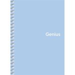 Spirálfüzet, A6, kockás, 80 lap, PP borító, SHKOLYARYK "Genius Pastel", vegyes