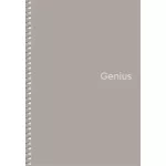 Spirálfüzet, A5, kockás, 80 lap, PP borító, SHKOLYARYK "Genius", vegyes
