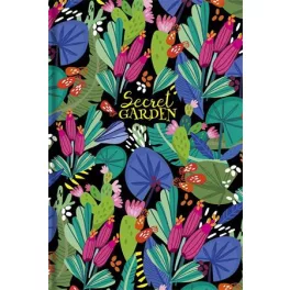   Jegyzetfüzet, A5, vonalas, 80 lap, SHKOLYARYK "Secret Garden", vegyes