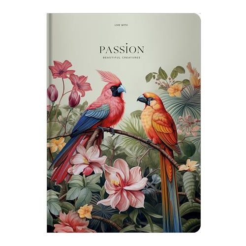 Jegyzetfüzet, A4, kockás, 80 lap, keményfedeles, SHKOLYARYK "Passion"