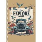 Spirálfüzet, A5, sima, 96 lap, SHKOLYARYK "Racing Competition", vegyes