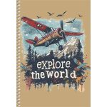 Spirálfüzet, A5, sima, 96 lap, SHKOLYARYK "Racing Competition", vegyes