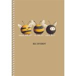 Spirálfüzet, A5, sima, 96 lap, SHKOLYARYK, állatok, vegyes