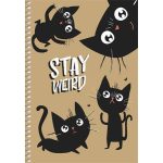 Spirálfüzet, A5, sima, 96 lap, SHKOLYARYK, állatok, vegyes