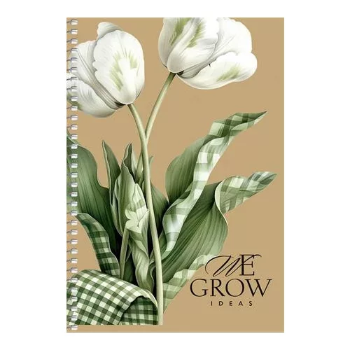 Spirálfüzet, A5, sima, 96 lap, SHKOLYARYK "We Grow", vegyes