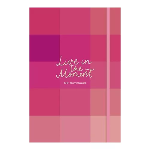 Jegyzetfüzet, A5, vonalas, sima, pontrácsos, 96 lap, keményfedeles, SHKOLYARYK "Live in the moment", vegyes minta