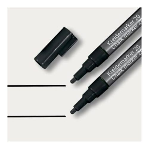 Folyékony krétamarker, kúpos hegy, 1-2 mm SIGEL, fekete