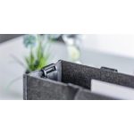 Irodai válltáska, vállpánttal, M méret, 36x28x15 cm, SIGEL "Classic", sötétszürke