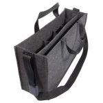 Irodai válltáska, vállpánttal, L méret, 50x28x15 cm, SIGEL "Classic", sötétszürke