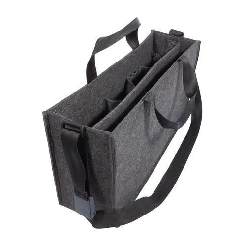 Irodai válltáska, vállpánttal, L méret, 50x28x15 cm, SIGEL "Classic", sötétszürke