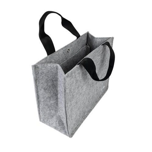 Irodai válltáska, M méret, 36x28x15 cm, SIGEL "Basic", világosszürke