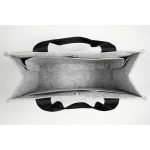 Irodai válltáska, M méret, 36x28x15 cm, SIGEL "Basic", világosszürke