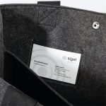 Irodai válltáska, M méret, 36x28x15 cm, SIGEL "Basic", sötétszürke