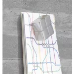 Mágneses üvegtábla,  46x91 cm, SIGEL "Artverum® ", beton mintázat
