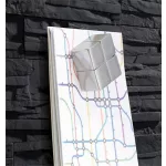 Mágneses üvegtábla,  46x91 cm, SIGEL "Artverum® ", pala mintázat