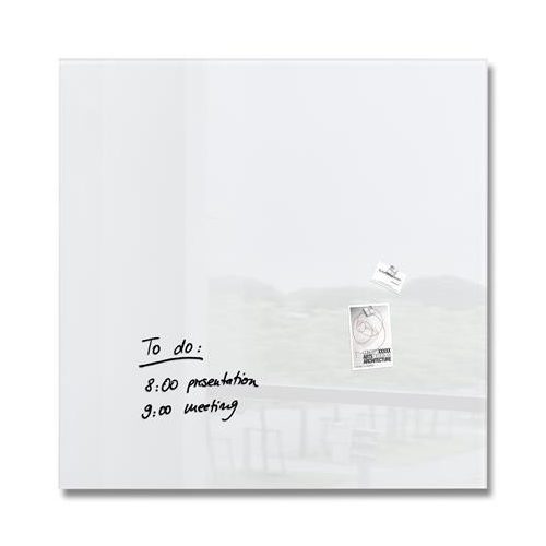 Mágneses üvegtábla, 100x100 cm, SIGEL "Artverum® ", fehér