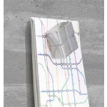 Mágneses üvegtábla, 130x55 cm, SIGEL "Artverum® ", beton mintázat