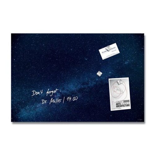Mágneses üvegtábla, 60x40x1,5 cm, SIGEL "Artverum® ", Galaxy mintázat