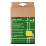 Mágneses jegyzetlap csomag, 10x15 cm, 25 db, SIGEL, vegyes színek