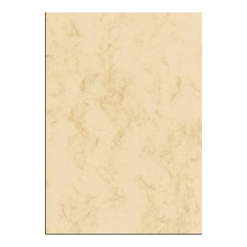 Előnyomott papír, kétoldalas, A4, 200 g, SIGEL, bézs, márványos