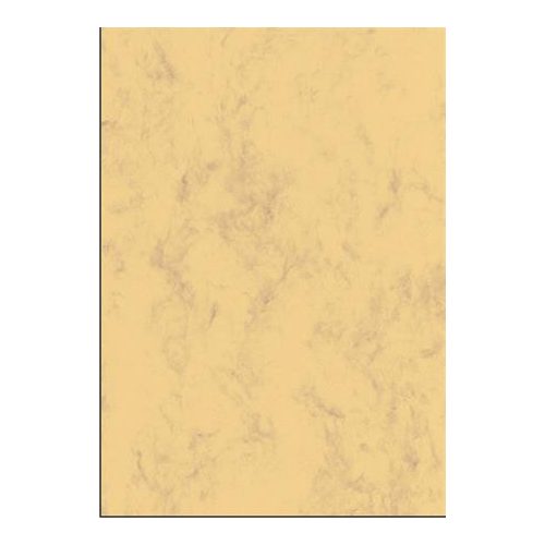 Előnyomott papír, kétoldalas, A4, 200 g, SIGEL, homokbarna, márványos