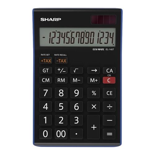 Számológép, asztali, 14 számjegy, SHARP "EL-145TBL"