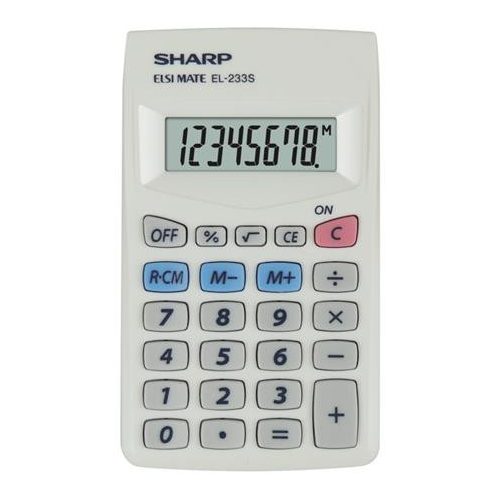 Zsebszámológép, 8 számjegy, SHARP "EL-233S"