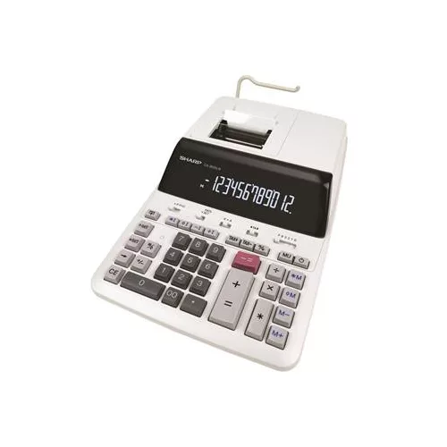 Számológép, szalagos, 12 számjegy, 2 színű nyomtató, SHARP "CS-2635LW"