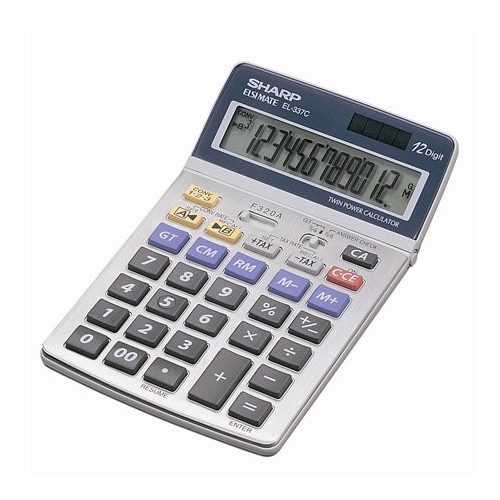 Számológép, asztali, 12 számjegy, SHARP "EL-337"