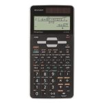 Számológép, tudományos, 640 funkció, SHARP "EL-W506TBSL", szürke-fekete