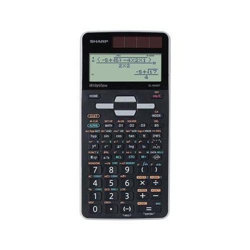 Számológép, tudományos, 640 funkció, SHARP "EL-W506TBSL", szürke-fekete