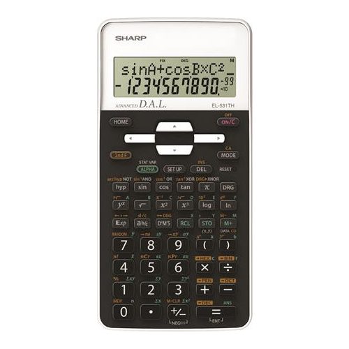 Számológép, tudományos, 273 funkció, SHARP "EL-531", fehér