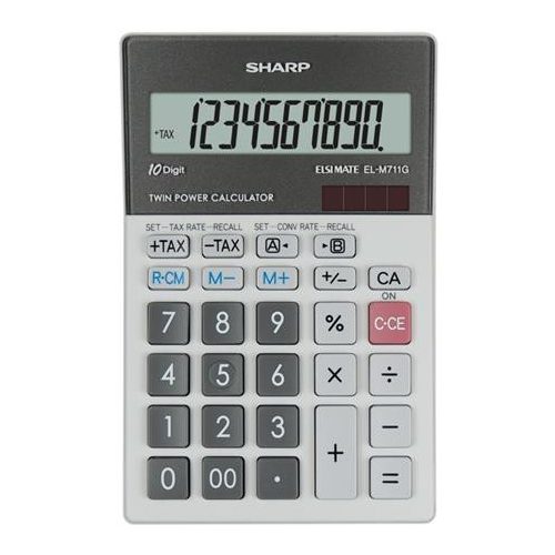 Számológép, asztali, 10 számjegy, SHARP "EL-M711G"