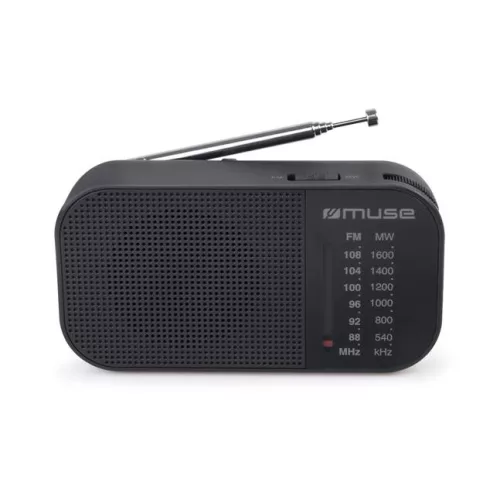 Rádió, hordozható, MUSE, "M-025R", fekete