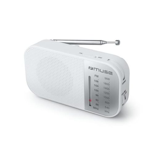 Rádió, hordozható, MUSE, "M-025RW", fehér