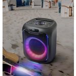 Hangszóró, Bluetooth, mikrofonnal, LED fényekkel, 150W, MUSE "M-1803DJ", fekete