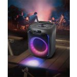 Hangszóró, Bluetooth, mikrofonnal, LED fényekkel, 150W, MUSE "M-1803DJ", fekete