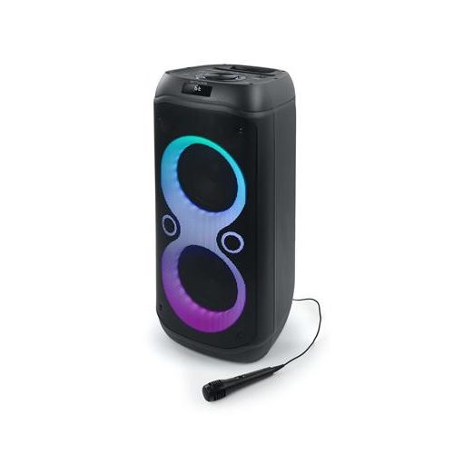 Hangszóró, Bluetooth, mikrofonnal, LED fényekkel, 600W, MUSE "M-1937DJ", fekete