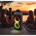 Hangszóró, Bluetooth, mikrofonnal, LED fényekkel, 600W, MUSE "M-1937DJ", fekete