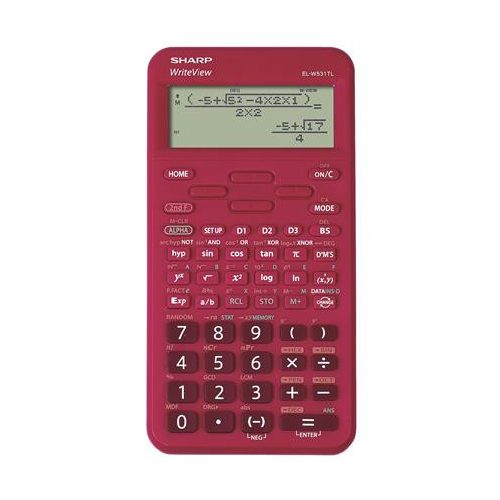 Számológép, tudományos, 420 funkció, SHARP "EL-W531TL", meggypiros